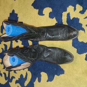 Dan Post women's leather cowboy boots 9.5 black